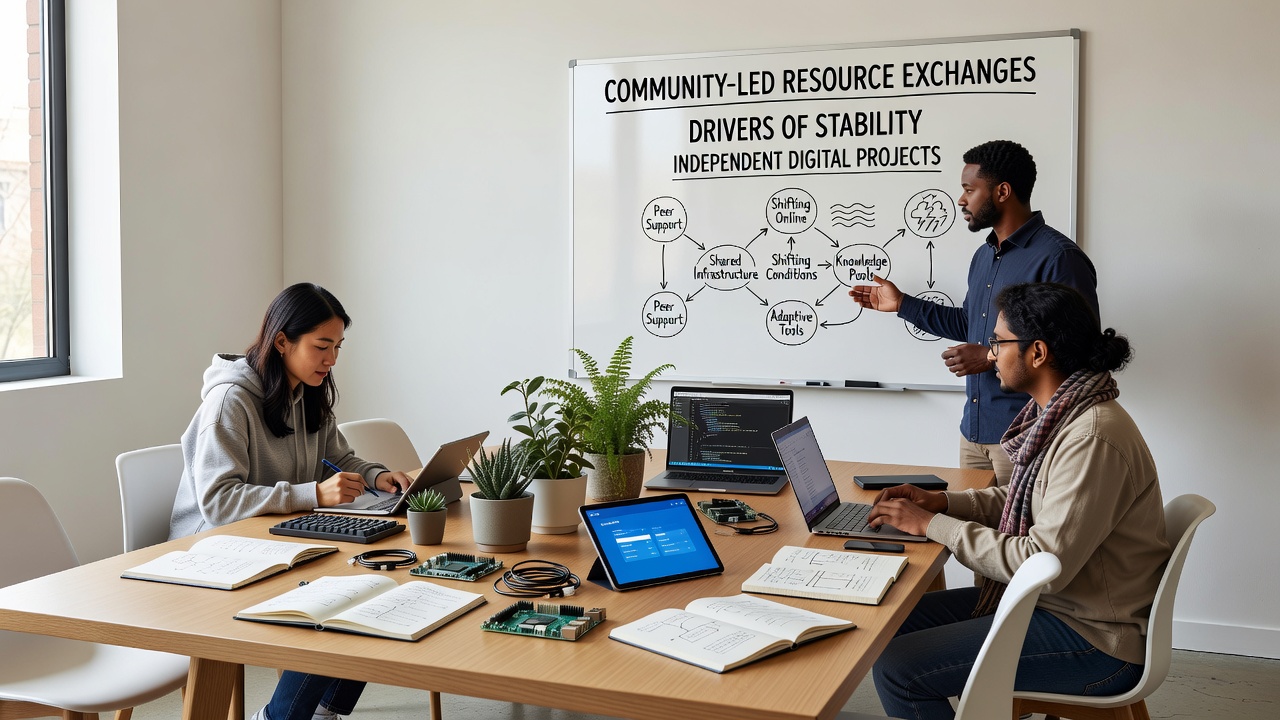 Exploring Community-Led Resource Exchanges as Drivers of Stability for Independent Digital Projects in Shifting Online Conditions